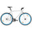 Homgoday Fixed Gear Bike White and Blue 700c 55 cm Bicycles Sporting Goods