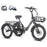 Fafrees F20 Mate E Bike E Trike, 20 * 3.0 Inch Folding Electric Tricycle, 48V/18.2Ah Removable Battery, Rear Rack, Electric Cargo Tricycle for Senior Adult, Range 110KM (with Front Rack, Grey)