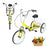 WooDerson 20 Inch Tricycle For Adults, Foldable 3 Wheel Bike Max Load 110Kg, Carbon Steel, Yellow Bicycle 1 Speed, With Basket, Elderly Friendly, For Park Shopping Exercise Etc