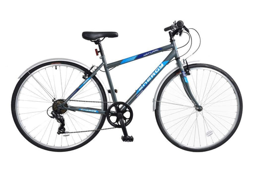 Natural Energy Mens Crossbar Trekking Bicycle, 700c, 6 Speed - Grey