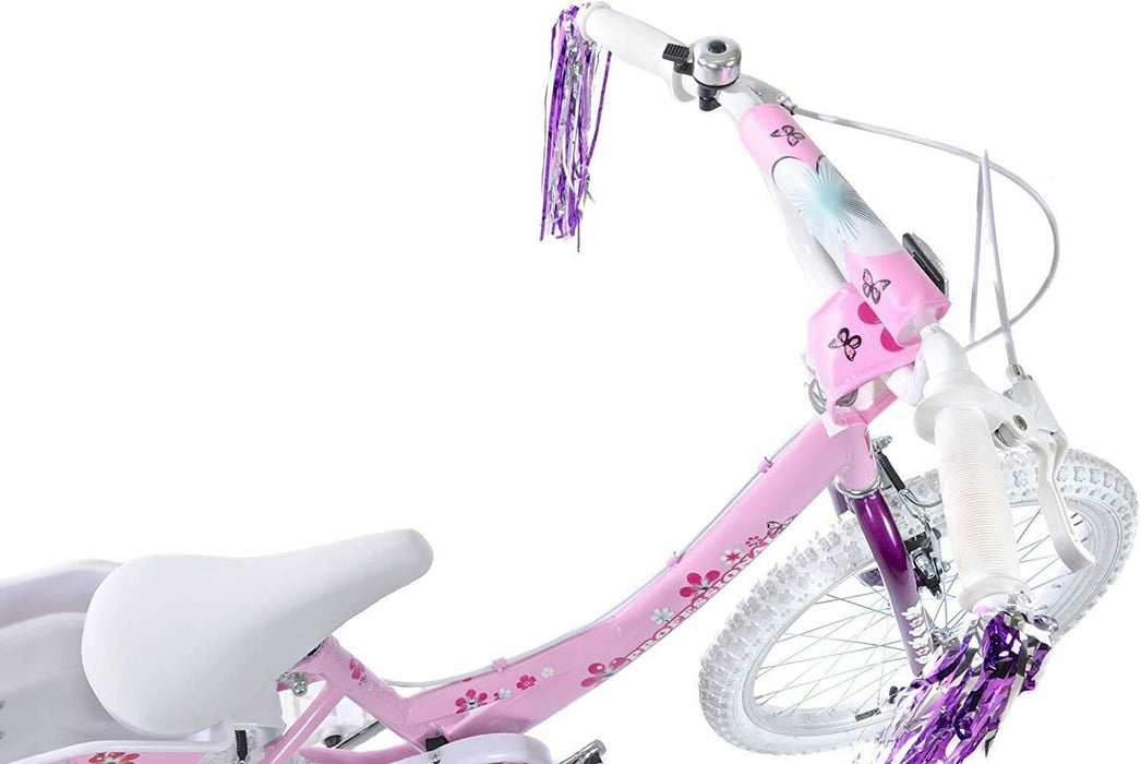 Professional Izzie 20" Wheel Girls Bike Pretty Pink & White Single Speed Dolly Seat & Tassels Age 7+