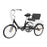 MEHOOSPVN Tricycle Adult 20 Inch Child Seat, Folding Back Basket, Height Adjustable, 1 Speed, Carbon Steel 3 Wheel Bike, Wheel Diameter 50cm, Dual Brake System, Cargo Tricycle Cruising Bike Tricycle