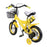 JAYEUW 12 Inch Children's Bicycle with Stabilizers Kid's Bicycle Height Adjustable Double Brake Technology Pedal Bike Cycling Bicycle Cruiser Bike for 3-6 Years Old (Yellow)