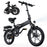 Finbike U3 Electric Folding Bike, 16 inch Portable Electric Bicycle, 2.5H Fast Charge Ebike, 18.6MPH & 55KM Range, 3 Riding Modes, Front Shock Absorber, Foldable E-bike for Adults/Teens