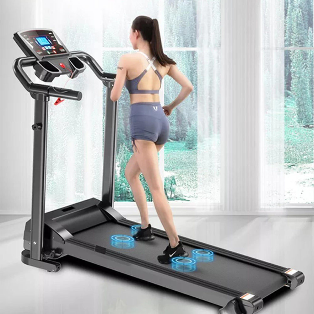 XEO HOME Foldable Treadmill, Space-Saving, LCD, for Home Office Gym