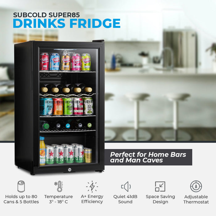 Subcold Super85 Beer Fridge Black